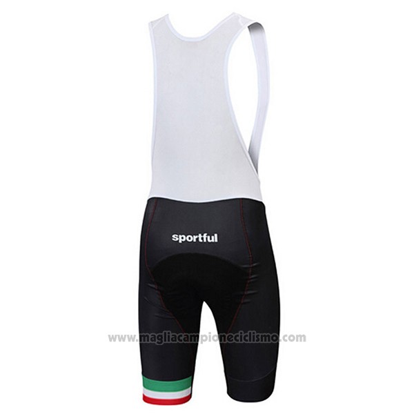 2017 Abbigliamento Ciclismo Sportful Campione Italia Rosso Manica Corta e Salopette
